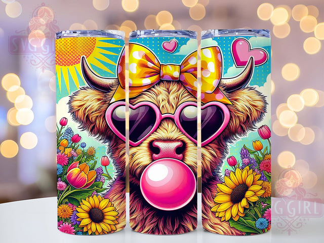 Coquette Cow 20oz Tumbler, Coquette Cow Wrap, Big Round Eyes Cow, Cute Farm Animal Sublimation, Rustic Country Design, 20oz Tumbler Wrap, Sublimation Design PNG, Country Western Gift Sublimation SvggirlplusArt 