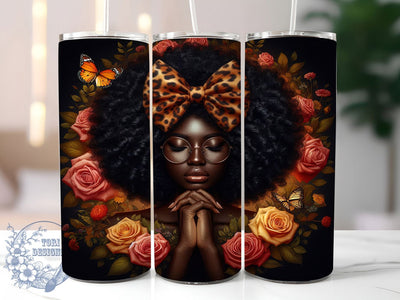 Coquette Cross Black Woman Tumbler, Cross Design, Coquette Style, Seamless Pattern, 20Oz Tumbler, Sublimation Wrap, Digital Download Sublimation ToriDesigns 