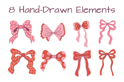 Coquette Curly Bows PNG Clipart Sublimation Rin Green 