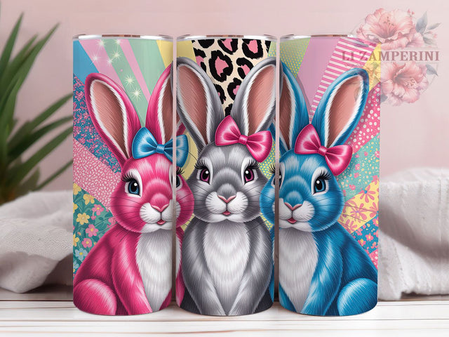 Coquette Cute Easter Bunny Tumbler, Cute Easter Tumbler, Stylish Bunny Wrap, Spring Bunny Wrap, Festive Easter Wrap, Sublimation Design, Trendy Gift Idea Sublimation Li Zamperini 