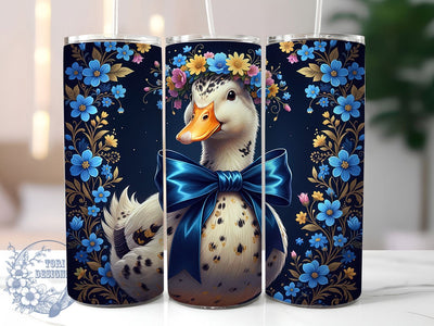 Coquette Cute Goose Tumbler, Cute Goose Tumbler, Girly 20oz Wrap, Sublimation Design, Stylish Gift Idea, Feminine Goose Wrap, Coquette Animal Tumbler Sublimation ToriDesigns 