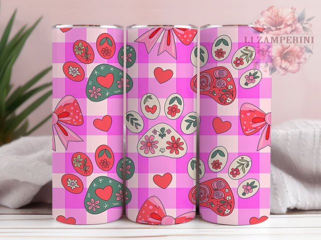 Coquette Dog Valentine Tumbler, Coquette Aesthetic, Pink Tumbler, 20Oz Wrap Design, Valentine Sublimation, Cute Dog Art, Coquette Style Design Sublimation Li Zamperini 