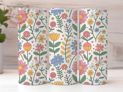 Coquette Floral Flower Tumbler, Coquette Flower Tumbler, Stylish 20oz Wrap, Sublimation Design, Trendy Gift Idea, Romantic Coquette Wrap, Botanical Floral Tumbler Sublimation Lara' s Designs 