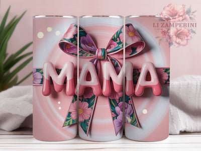 Coquette Floral Mama Tumbler, Grand Millennial Tumbler, Stylish 20oz Wrap, Sublimation Design, Trendy Gift Idea, Coquette Floral Wrap, Millennial Mama Tumbler Sublimation Li Zamperini 