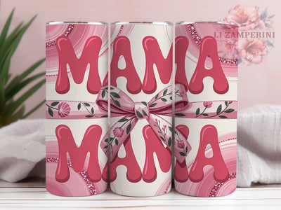 Coquette Floral Mama Tumbler, Grand Millennial Tumbler, Stylish 20oz Wrap, Sublimation Design, Trendy Gift Idea, Coquette Floral Wrap, Millennial Mama Tumbler Sublimation Li Zamperini 
