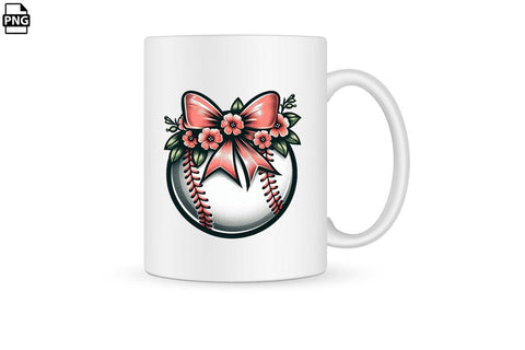 Coquette Floral Softball PNG Printable File Sublimation Creativedesigntee 