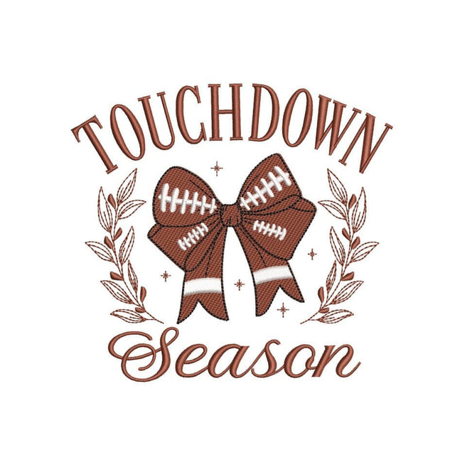 Coquette Football Bow Embroidery Design, Autumn Embroidery Design, 4 sizes, Instant Download Embroidery/Applique DESIGNS Nino Nadaraia 