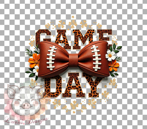 Coquette Football Png, Football Bow png, Football mom Png, Game Day Png, Football Season Png, Sublimation Designs, Digital Download Sublimation Lara' s Designs 