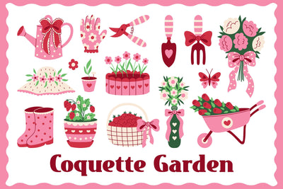 Coquette Garden PNG Clipart Sublimation Rin Green 