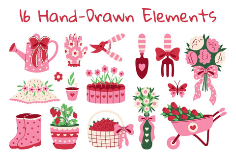 Coquette Garden PNG Clipart Sublimation Rin Green 