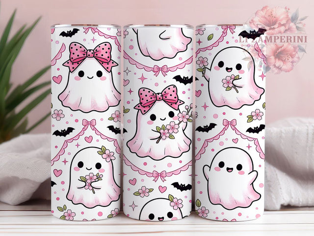 Coquette Ghost 20oz Tumbler, Coquette Ghost, 20oz Tumbler Wrap, Sublimation Design, Cute Ghost PNG, Coquette Tumbler Wrap, Halloween Tumbler Design, Digital Download Sublimation Li Zamperini 
