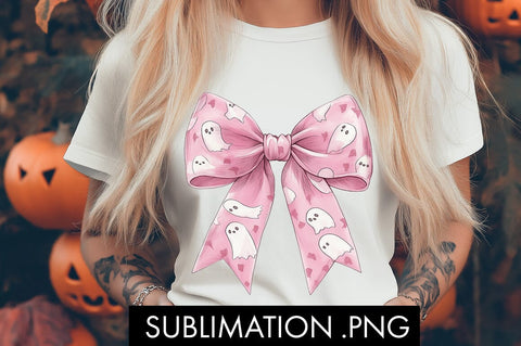 Coquette Ghost Bow PNG Sublimation Sublimation Freeling Design House 