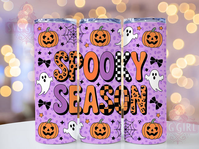 Coquette Ghost Cute Girly Halloween Tumbler, Spooky Season Wrap, Cute Halloween Cup, Kawaii Ghost Design, 20Oz Sublimation Wrap, Girly Halloween Drinkware, Soft Aesthetic Tumbler Sublimation SvggirlplusArt 