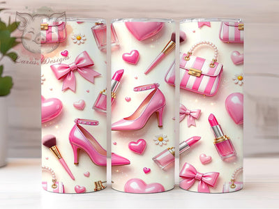 Coquette Girlie Glam Chic 20oz Tumbler, Corporate Chic, Glamorous Pattern, Seamless Design, Charming Style, 20oz Tumbler Wrap, Sublimation PNG Sublimation Lara' s Designs 