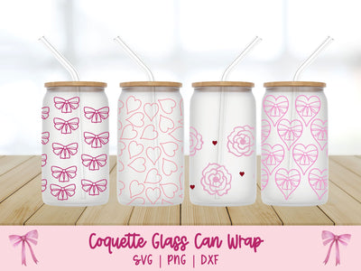 Coquette Glass Beer Can SVG Set SVG So Fontsy Design Shop 