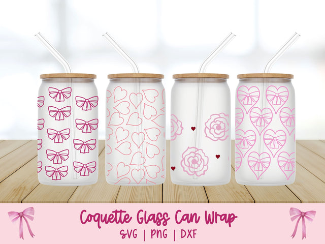 Coquette Glass Beer Can SVG Set SVG So Fontsy Design Shop 