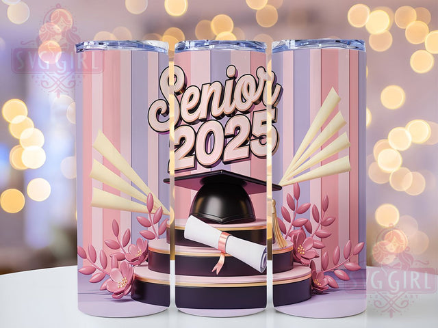 Coquette Graduation Pink Class of 2025 Tumbler, Pink Class Of 2025 Wrap, Senior Girl Tumbler Design, 20oz Sublimation PNG, Cute Graduation Tumbler, Class Of 2025 Gift Idea, Feminine Graduation Cup Sublimation SvggirlplusArt 