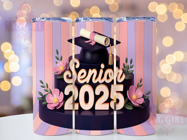 Coquette Graduation Pink Class of 2025 Tumbler, Pink Class Of 2025 Wrap, Senior Girl Tumbler Design, 20oz Sublimation PNG, Cute Graduation Tumbler, Class Of 2025 Gift Idea, Feminine Graduation Cup Sublimation SvggirlplusArt 