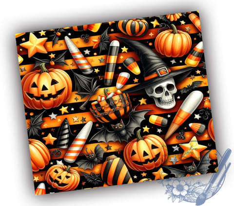 Coquette Halloween 20oz Skinny Tumbler, Spooky Season Tumbler Png, Straight & Tapered Tumbler Wrap, Instant Digital Download Sublimation ToriDesigns 