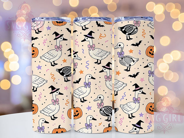 Coquette Halloween Geese 20oz Tumbler, Halloween Geese Motif, Coquette Art Design, Spooky Cute Theme, Whimsical Accent, Playful Charm, Sublimation Wrap, 20oz Tumbler Sublimation SvggirlplusArt 