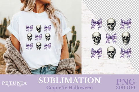 Coquette Halloween PNG Bundle | Coquette Bow Halloween Sublimation Petunia Digital Design 