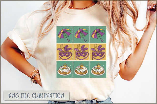 Coquette Happy Mardi Gras Bow PNG Sublimation Shetara Begum 