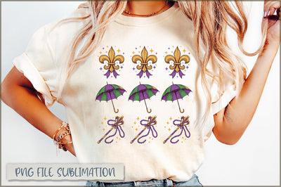 Coquette Happy Mardi Gras Bow PNG Sublimation Shetara Begum 