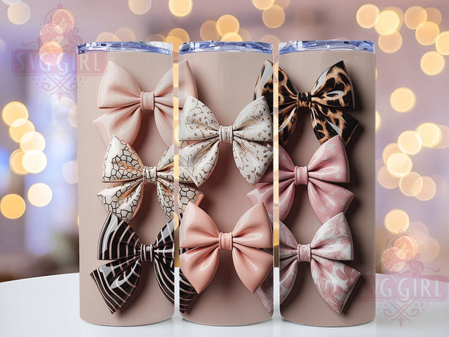 Coquette Leopard Bow Tumbler, Girly Pink Bow Tumbler, Cute 20oz Wrap, Sublimation Design, Stylish Coquette Gift, Leopard Print Wrap, Feminine Bow Tumbler Sublimation SvggirlplusArt 