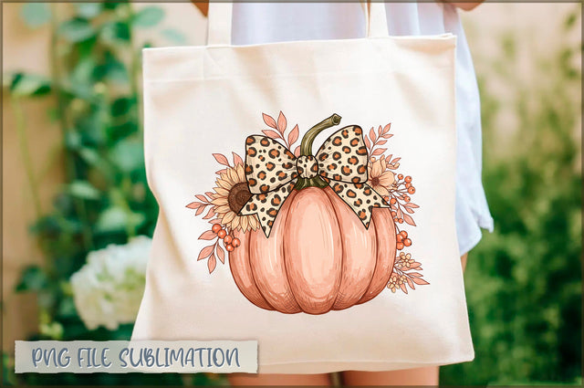 Coquette Leopard Fall Pumpkin Tote Bag Sublimation Shetara Begum 
