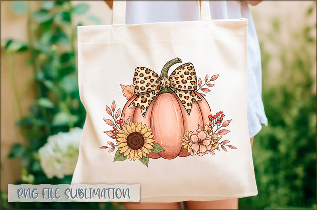 Coquette Leopard Fall Pumpkin Tote Bag Sublimation Shetara Begum 