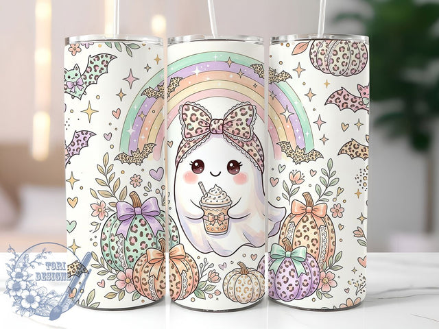 Coquette Leopard Ghost 20oz Tumbler, Coquette Leopard, Leopard Ghost, Ghost Tumbler, 20oz Tumbler, Coquette Ghost, Leopard Tumbler, Tumbler Wrap Sublimation ToriDesigns 