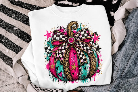 Coquette Leopard Pumpkin Sublimation PNG SVG DesignDestine 