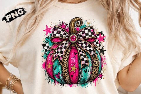 Coquette Leopard Pumpkin Sublimation PNG SVG DesignDestine 