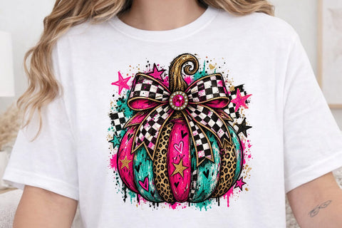 Coquette Leopard Pumpkin Sublimation PNG SVG DesignDestine 