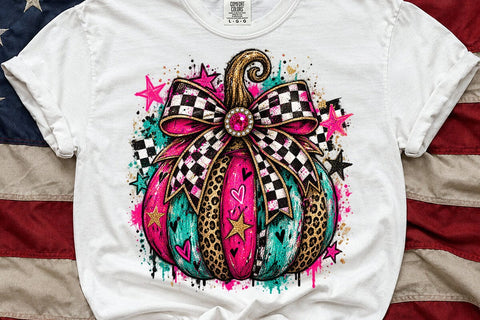 Coquette Leopard Pumpkin Sublimation PNG SVG DesignDestine 