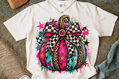 Coquette Leopard Pumpkin Sublimation PNG SVG DesignDestine 