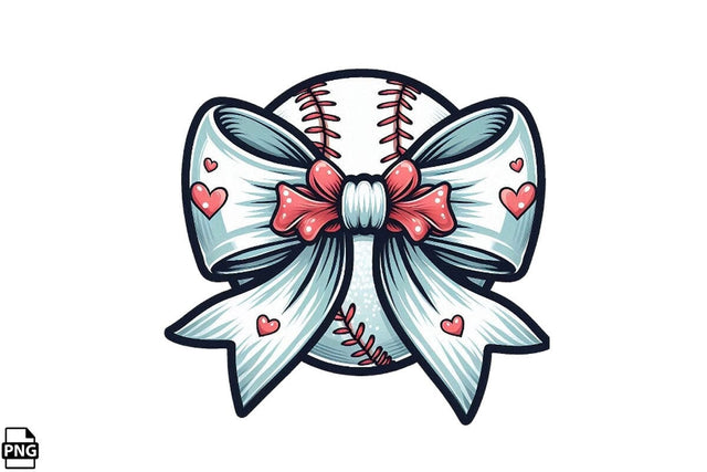 Coquette Love Softball PNG Printable File Sublimation Creativedesigntee 