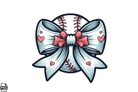 Coquette Love Softball PNG Printable File Sublimation Creativedesigntee 