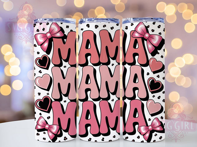 Coquette Mama Tumbler Gift, Mama Design, Mother's Day, Sublimation Art, 20oz Tumbler, Cute Wrap, Feminine Theme Sublimation SvggirlplusArt 