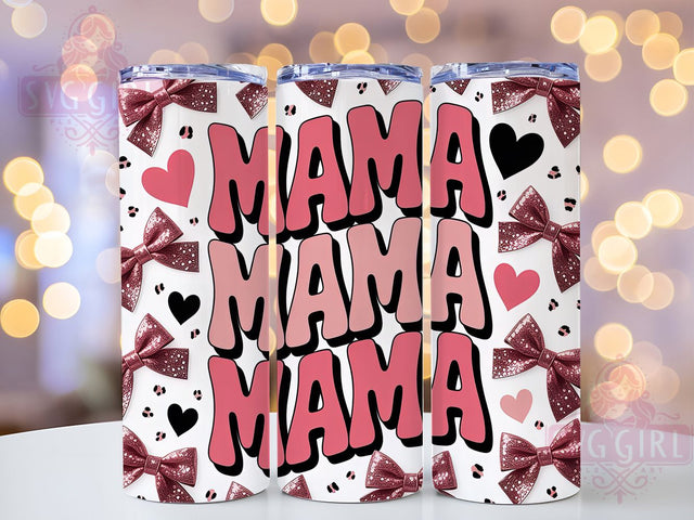 Coquette Mama Tumbler Gift, Mama Design, Mother's Day, Sublimation Art, 20oz Tumbler, Cute Wrap, Feminine Theme Sublimation SvggirlplusArt 