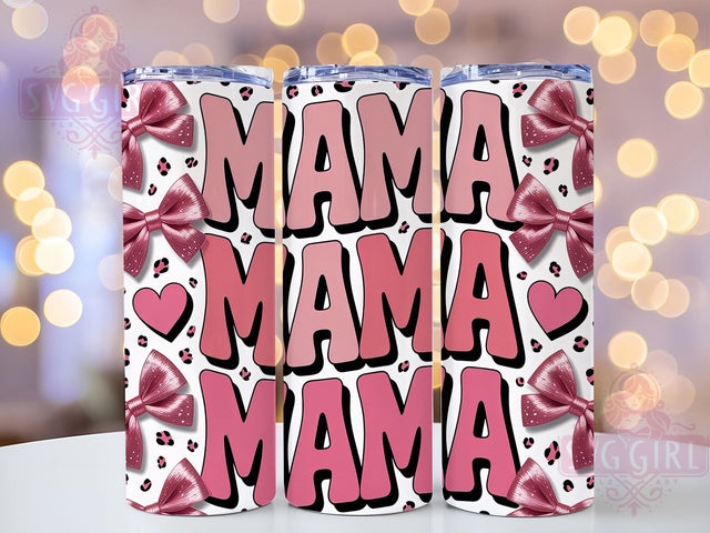 Coquette Mama Tumbler Gift, Mama Design, Mother's Day, Sublimation Art, 20oz Tumbler, Cute Wrap, Feminine Theme Sublimation SvggirlplusArt 