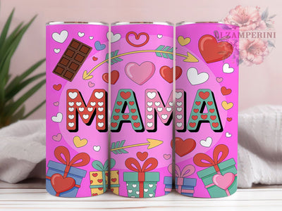 Coquette Mama Valentine Tumbler, Coquette Aesthetic, Pink Tumbler, 20Oz Wrap Design, Valentine Sublimation, Coquette Style Art, Cute Valentine Design Sublimation Li Zamperini 