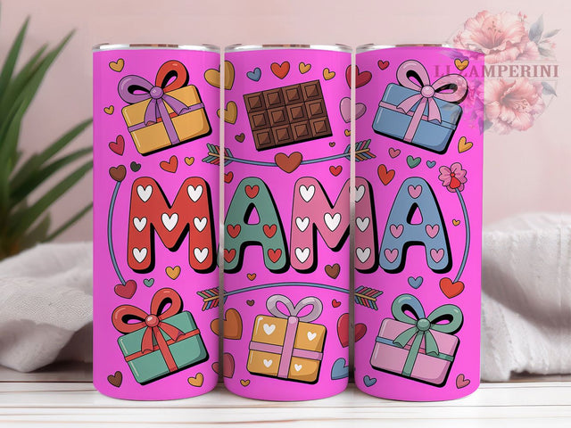 Coquette Mama Valentine Tumbler, Coquette Aesthetic, Pink Tumbler, 20Oz Wrap Design, Valentine Sublimation, Coquette Style Art, Cute Valentine Design Sublimation Li Zamperini 