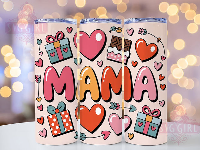 Coquette Mama Valentine Tumbler, Coquette Style, Pink Theme, Romantic Design, Love Inspired, 20Oz Tumbler, Sublimation Wrap Sublimation SvggirlplusArt 