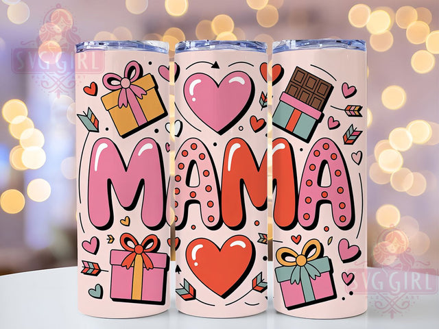 Coquette Mama Valentine Tumbler, Coquette Style, Pink Theme, Romantic Design, Love Inspired, 20Oz Tumbler, Sublimation Wrap Sublimation SvggirlplusArt 