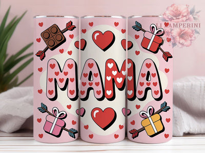 Coquette Mama Valentine Tumbler, Coquette Style, Pink Wrap, Love Theme, Sublimation Art, 20oz Tumbler, Stylish Design Sublimation Li Zamperini 