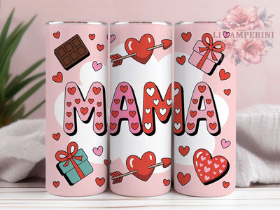 Coquette Mama Valentine Tumbler, Coquette Style, Pink Wrap, Love Theme, Sublimation Art, 20oz Tumbler, Stylish Design Sublimation Li Zamperini 