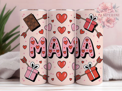 Coquette Mama Valentine Tumbler, Coquette Style, Pink Wrap, Love Theme, Sublimation Art, 20oz Tumbler, Stylish Design Sublimation Li Zamperini 