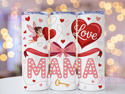Coquette Mama Valentine Tumbler, Valentine Theme, Coquette Style, Sublimation Art, 20oz Tumbler, Cute Wrap, Feminine Design Sublimation SvggirlplusArt 