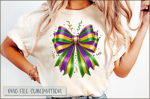 Coquette Mardi Gras Bow Sublimation Sublimation Shetara Begum 